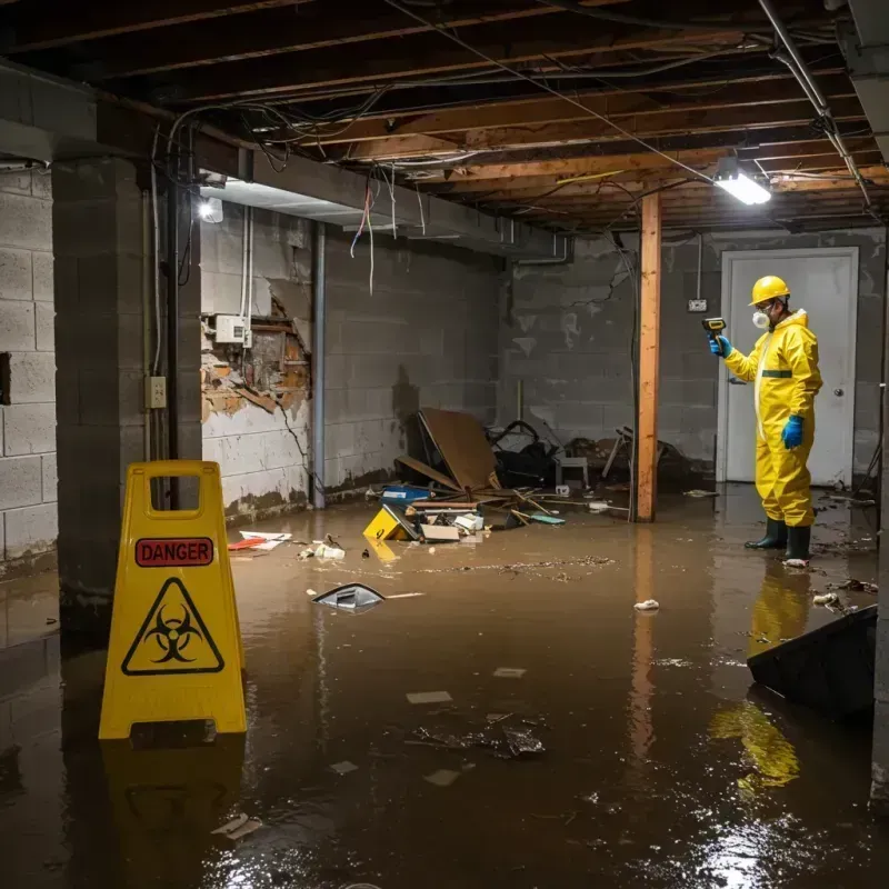 Flooded Basement Electrical Hazard in Linn County, KS Property